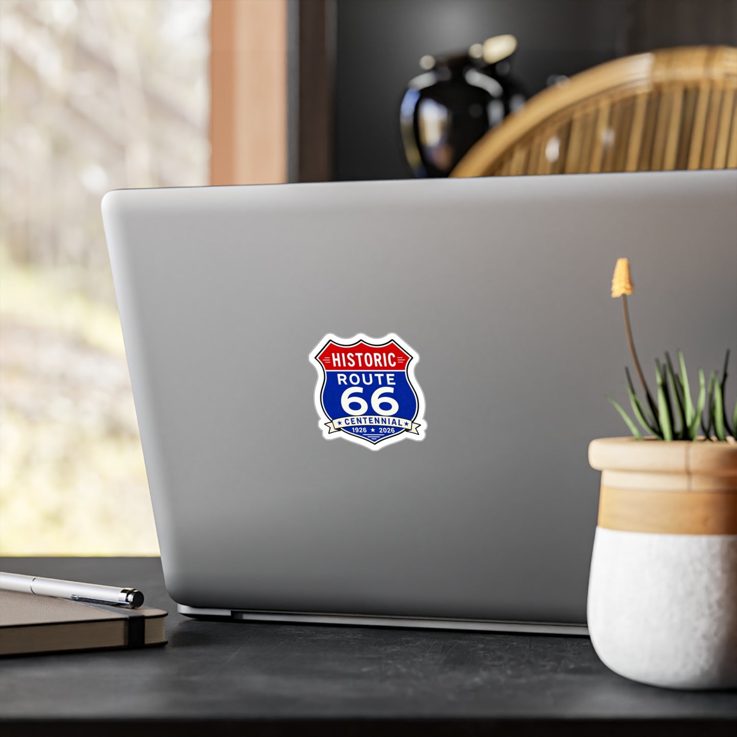 Route 66 Centennial Kiss-Cut Vinyl Sticker — Historic 1926–2026 Decal