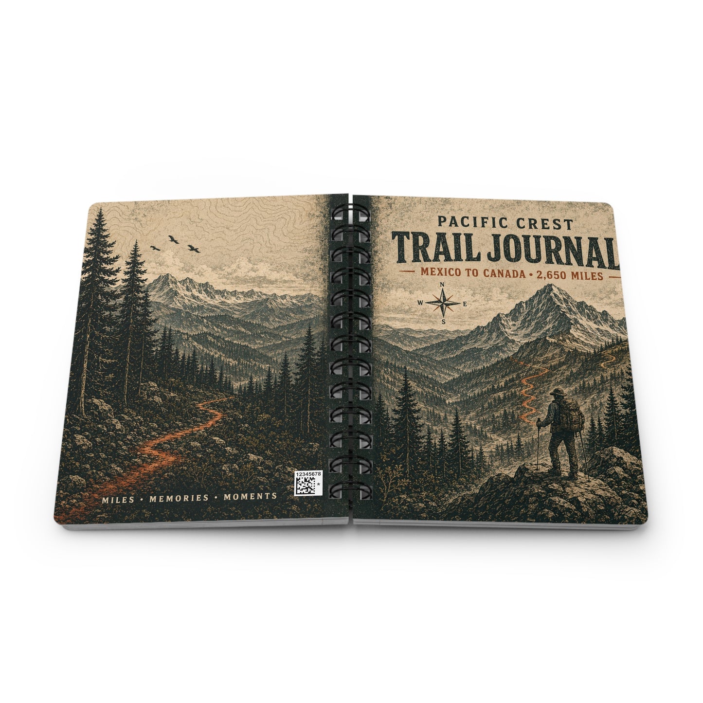 Pacific Crest Trail Spiral Journal | 2,650-Mile Hiker Notebook