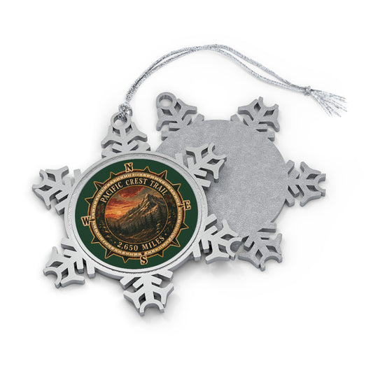 Pacific Crest Trail Pewter Snowflake Ornament | PCT Hiking Keepsake