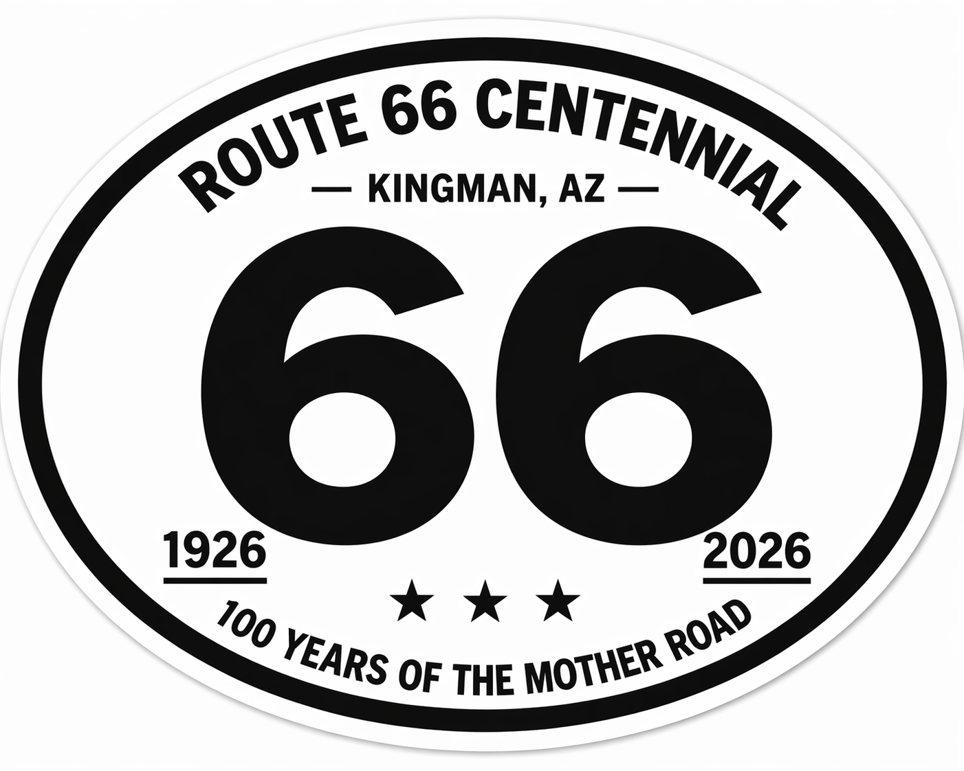 (10) Route 66 Centennial Stickers Kingman, AZ – Bulk Wholesale Orders