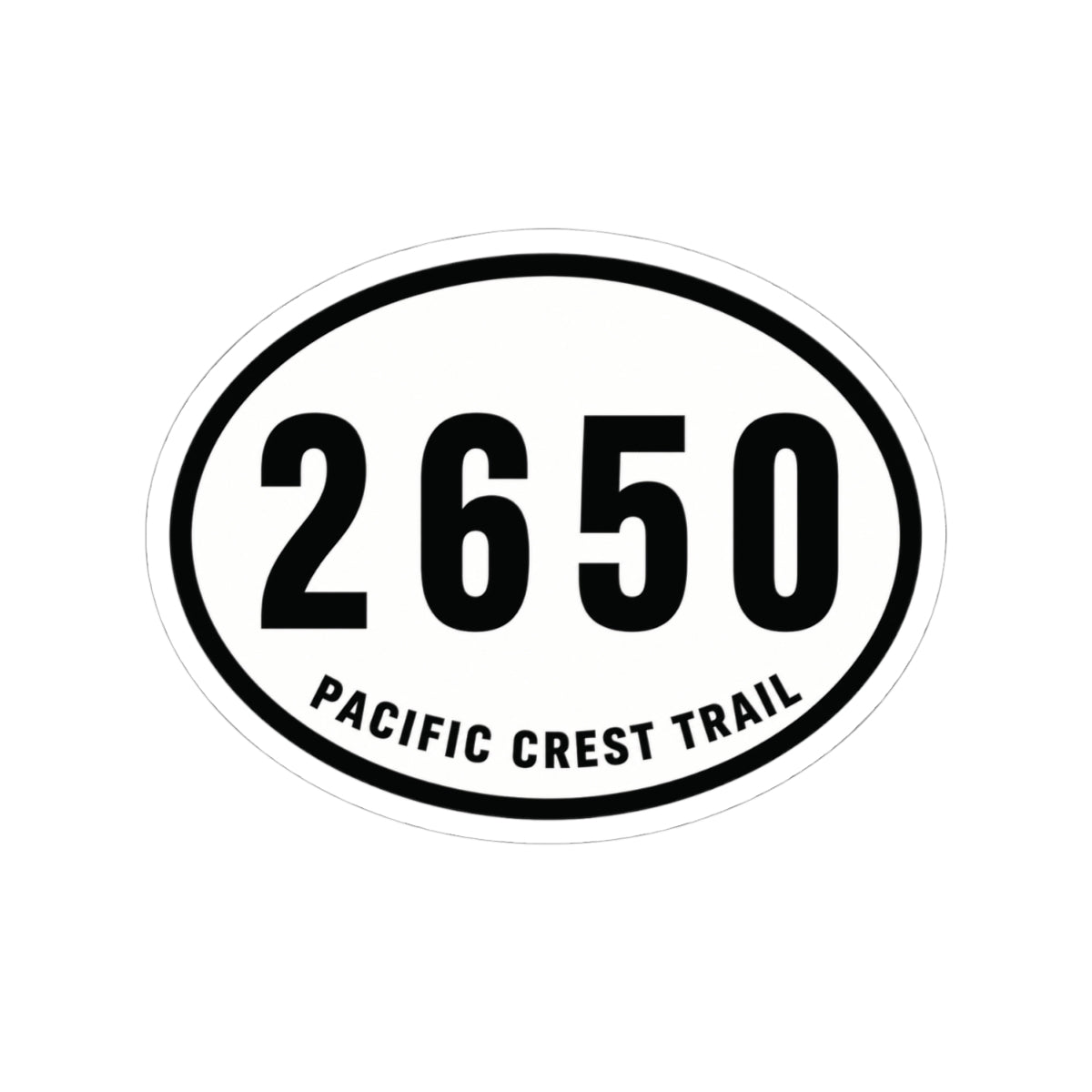 Pacific Crest Trail 2650 Oval Sticker | PCT Hiking Decal