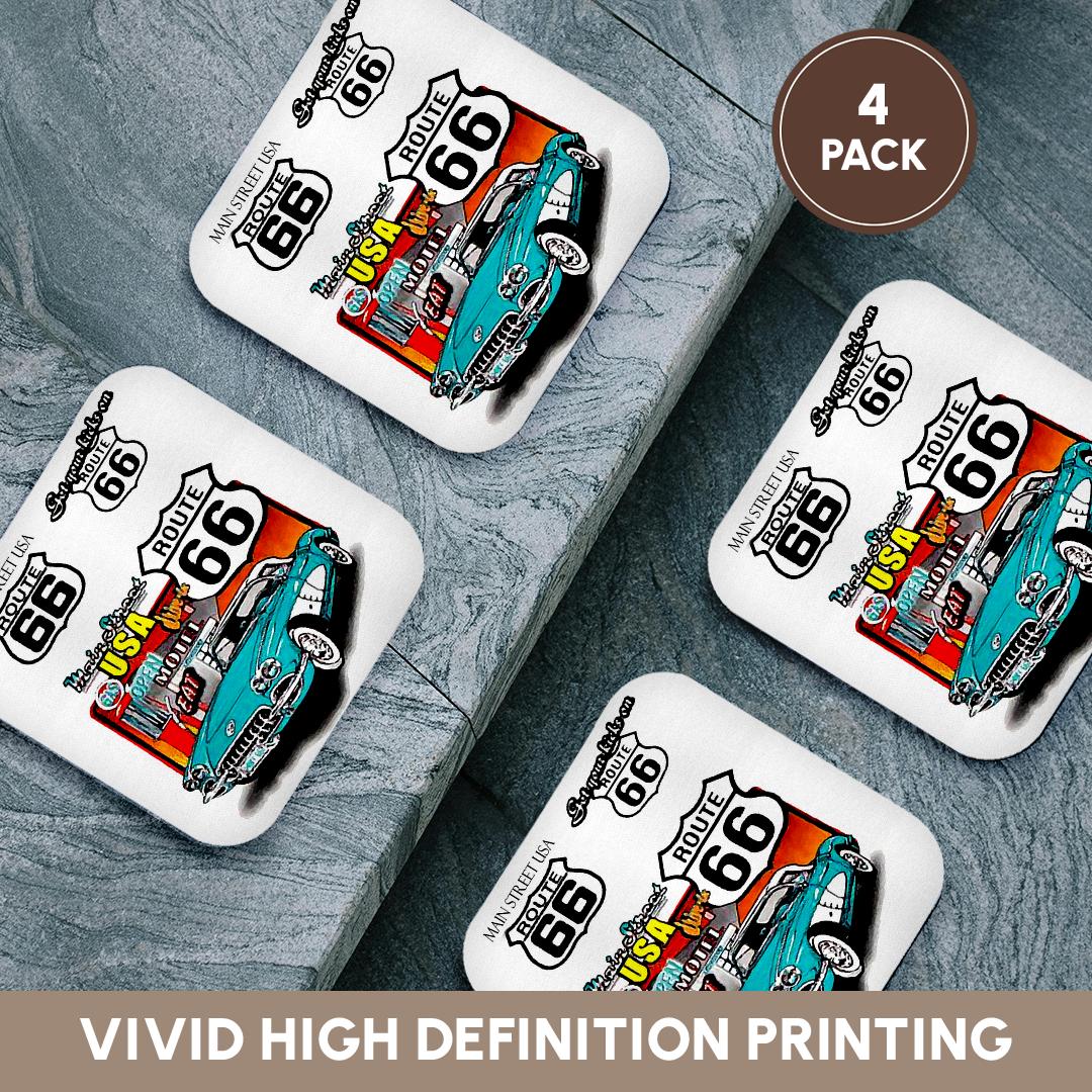 3dRose Signs - Route 66 - Coasters (cst_1010)