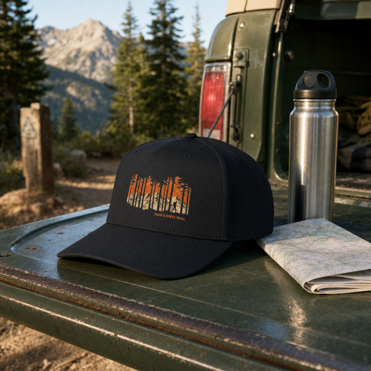 Pacific Crest Trail Vintage Forest Mountain Baseball Cap