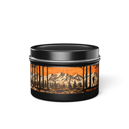 Pacific Crest Trail Mountain Forest Tin Candle | 4oz & 8oz