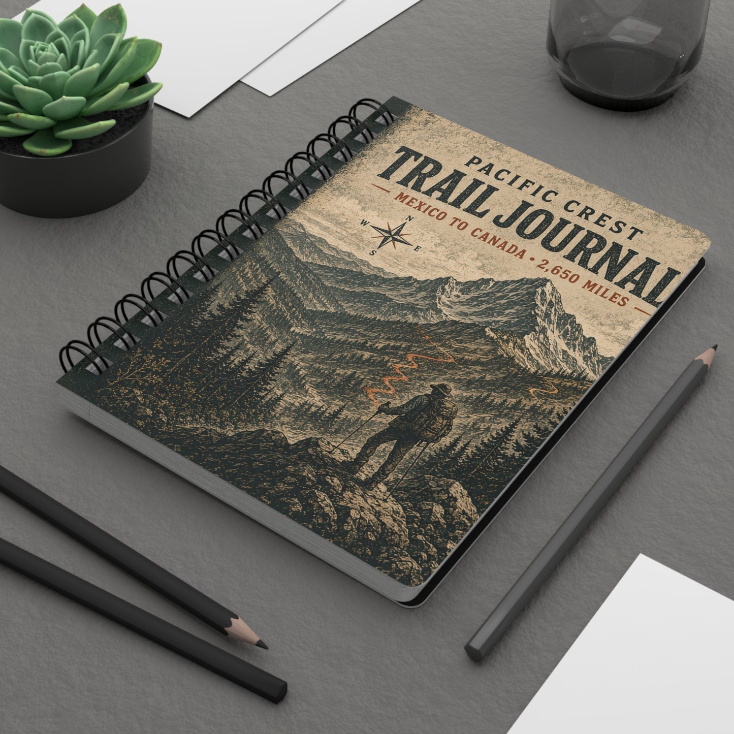 Trail Journal — Pacific Crest Hiker’s Spiral Notebook (Miles • Memories • Moments)