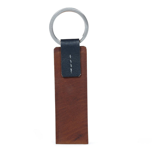 Genuine Leather & Metal Keychain