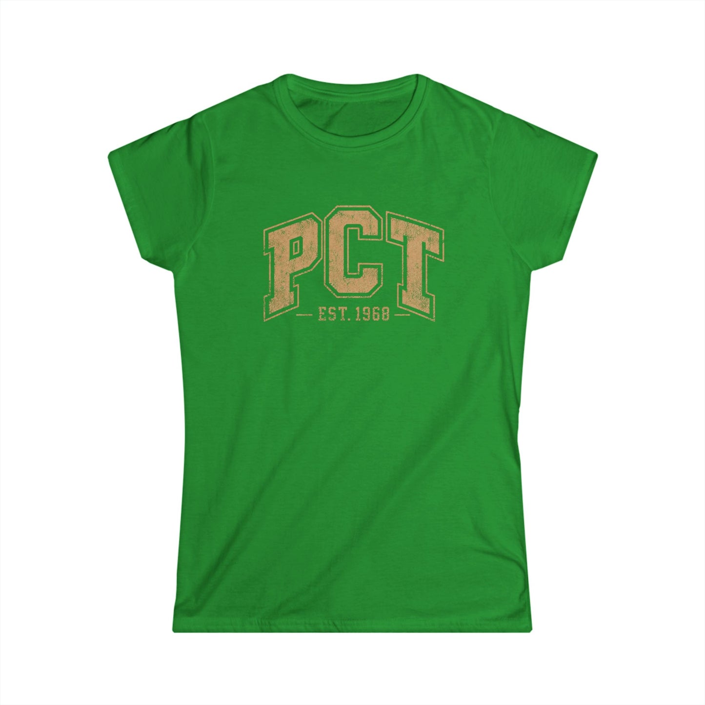 PCT Vintage Collegiate T-Shirt — 'PCT EST. 1968' Retro College Tee