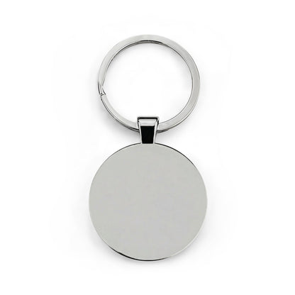 Pacific Crest Trail Round Stainless Steel Keychain — Hiking Souvenir Keyring (California · Oregon · Washington)