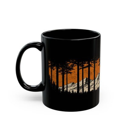 Pacific Crest Trail Coffee Mug — Mountain & Forest Black Ceramic Mug (11oz/15oz)