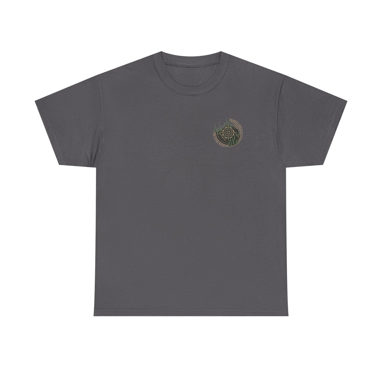Nature Escape T-Shirt | Serene River and Mountain Landscape Tee