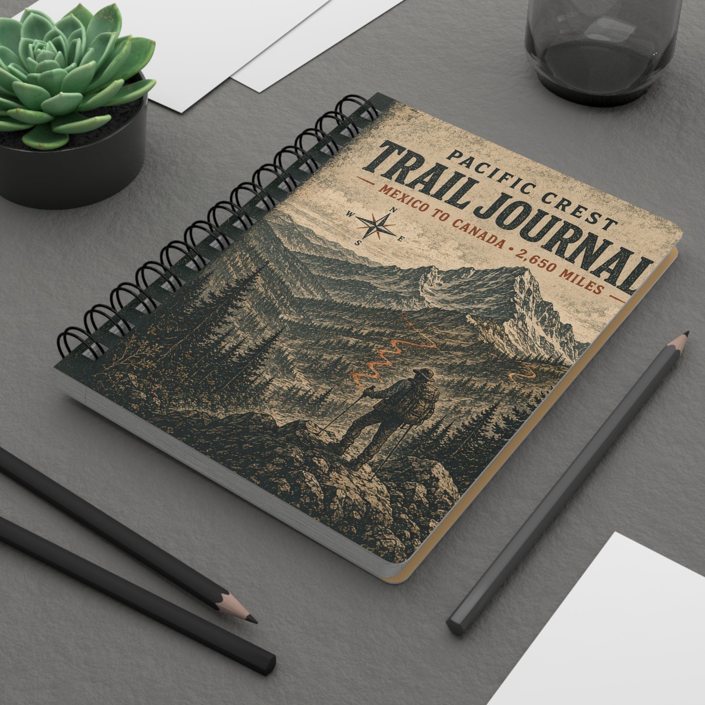 Pacific Crest Trail Spiral Journal | 2,650-Mile Hiker Notebook