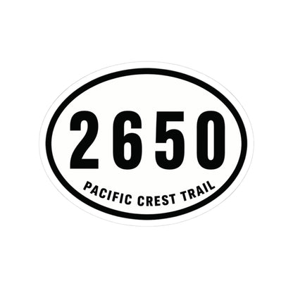 Pacific Crest Trail 2650 Oval Sticker — Kiss-Cut Hiking Decal