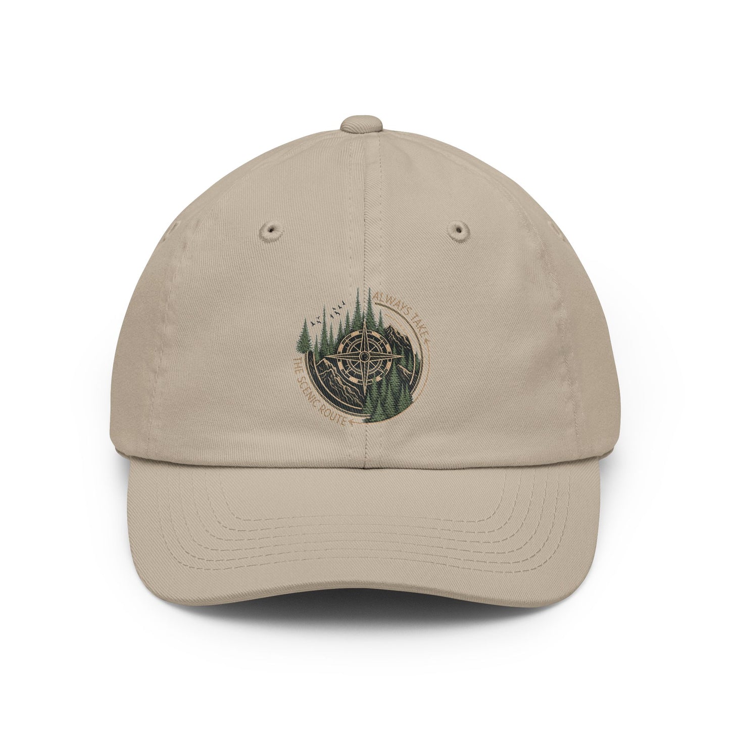 Mountain Compass Dad Hat | Forest Trail Embroidered Cap