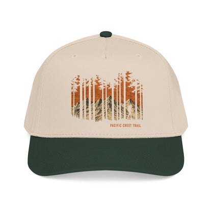 Pacific Cres Trail Baseball Cap — Vintage Forest Mountain Design