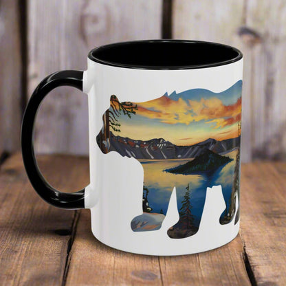 Crater Lake Bear Colored Mug
