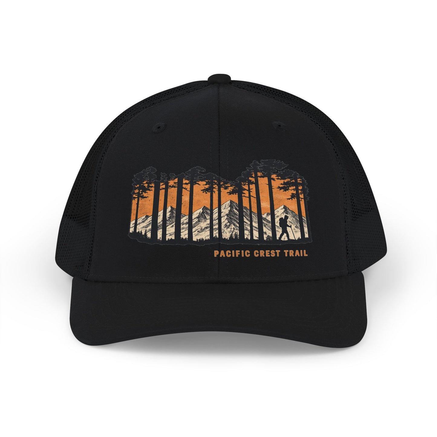 Pacific Crest Trail Trucker Hat — Hiker Sunset Snapback