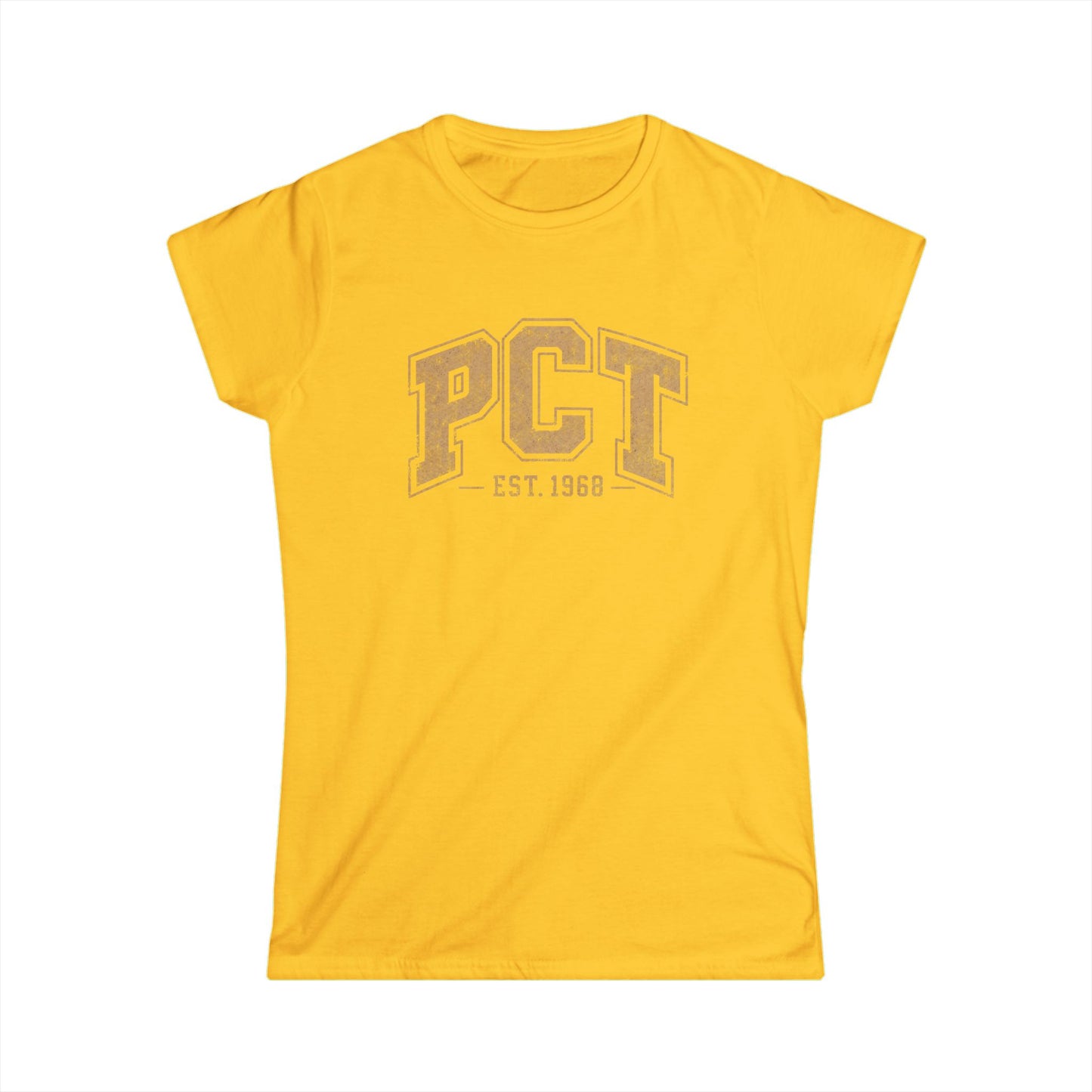 PCT Vintage Collegiate T-Shirt — 'PCT EST. 1968' Retro College Tee