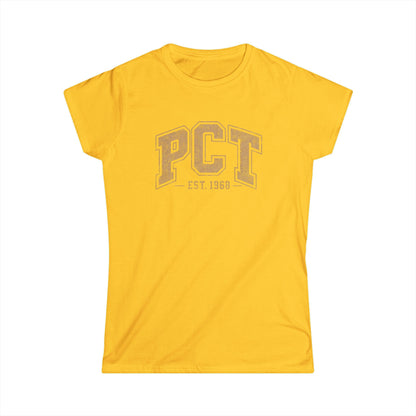 PCT Vintage Collegiate T-Shirt — 'PCT EST. 1968' Retro College Tee