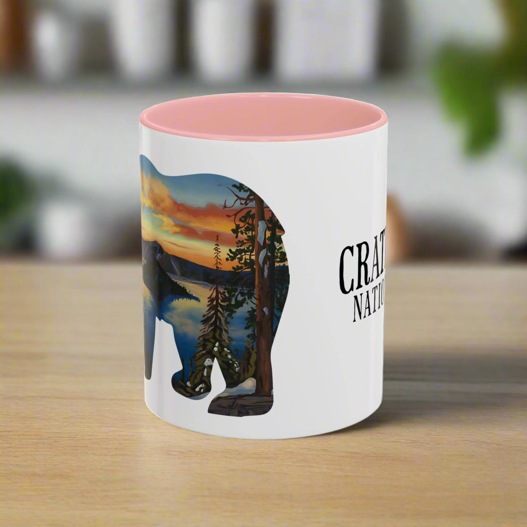 Crater Lake Bear Colored Mug