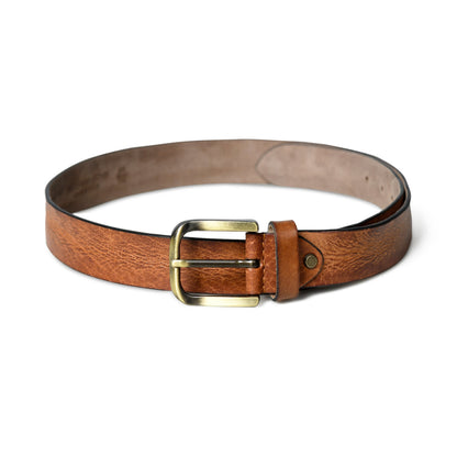 Formal Tan Leather Belt for Men