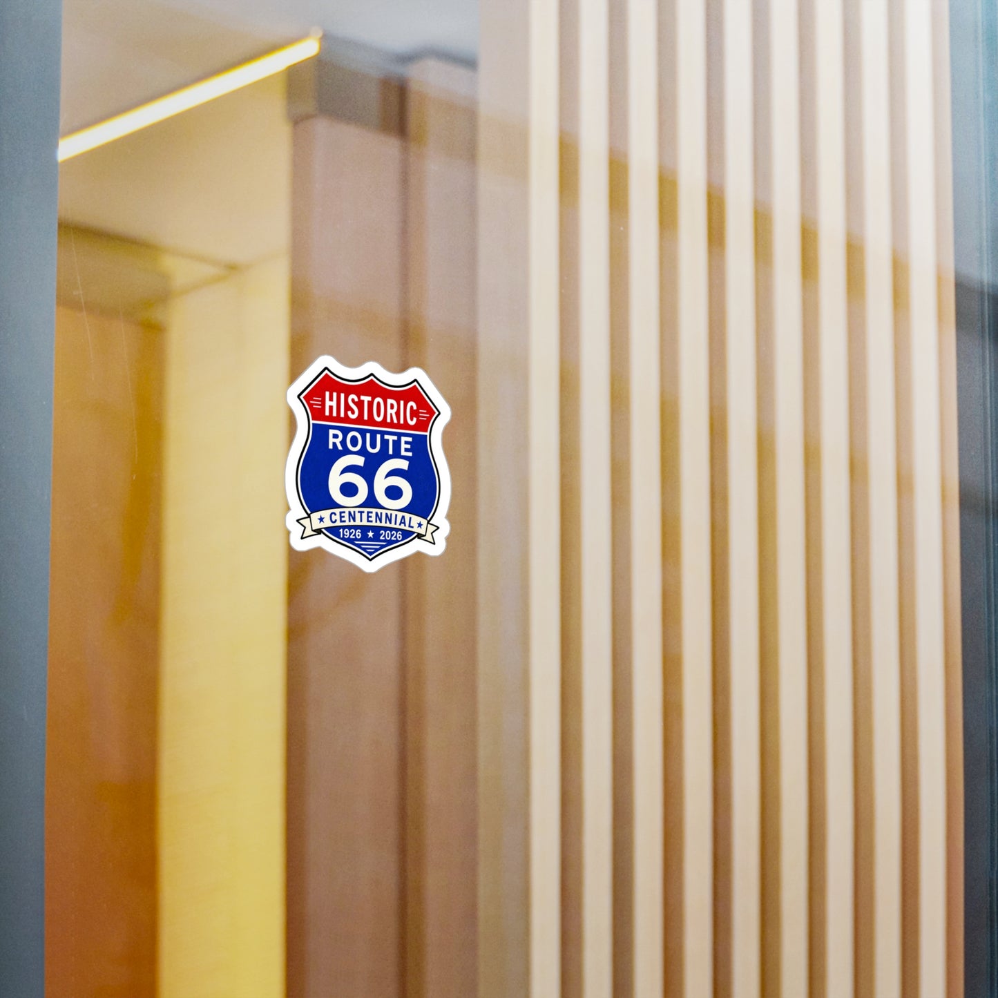 Route 66 Centennial Kiss-Cut Vinyl Sticker — Historic 1926–2026 Decal