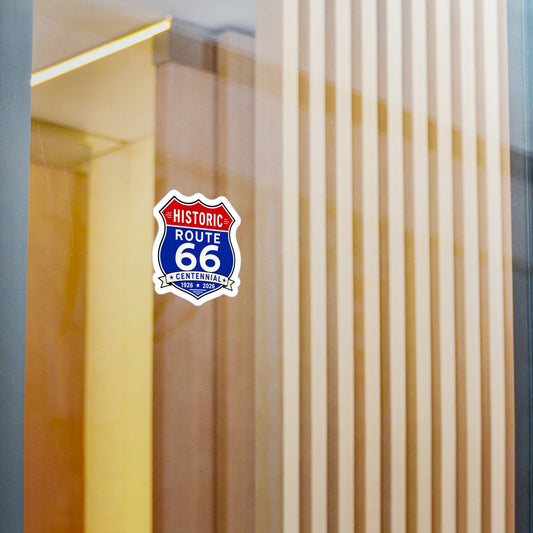 Route 66 Centennial Kiss-Cut Vinyl Sticker — Historic 1926–2026 Decal