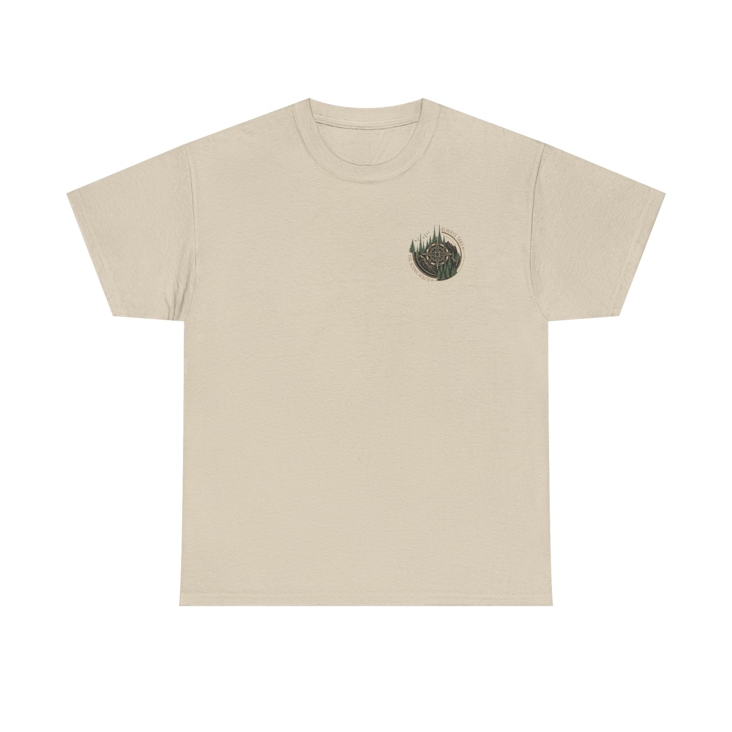 Nature Escape T-Shirt | Serene River and Mountain Landscape Tee