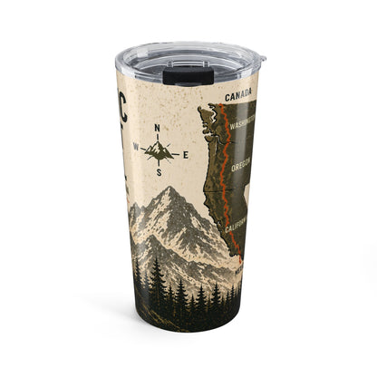 Pacific Crest Trail 20oz Tumbler — Mountain Map Insulated Travel Mug