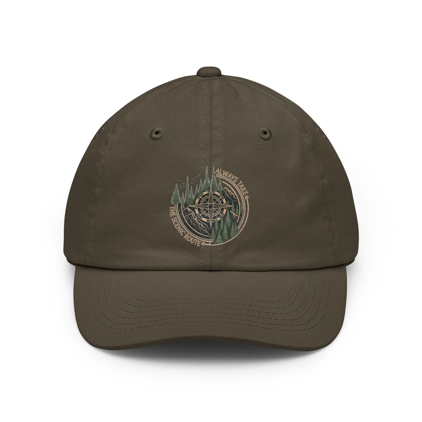 Mountain Compass Dad Hat | Forest Trail Embroidered Cap