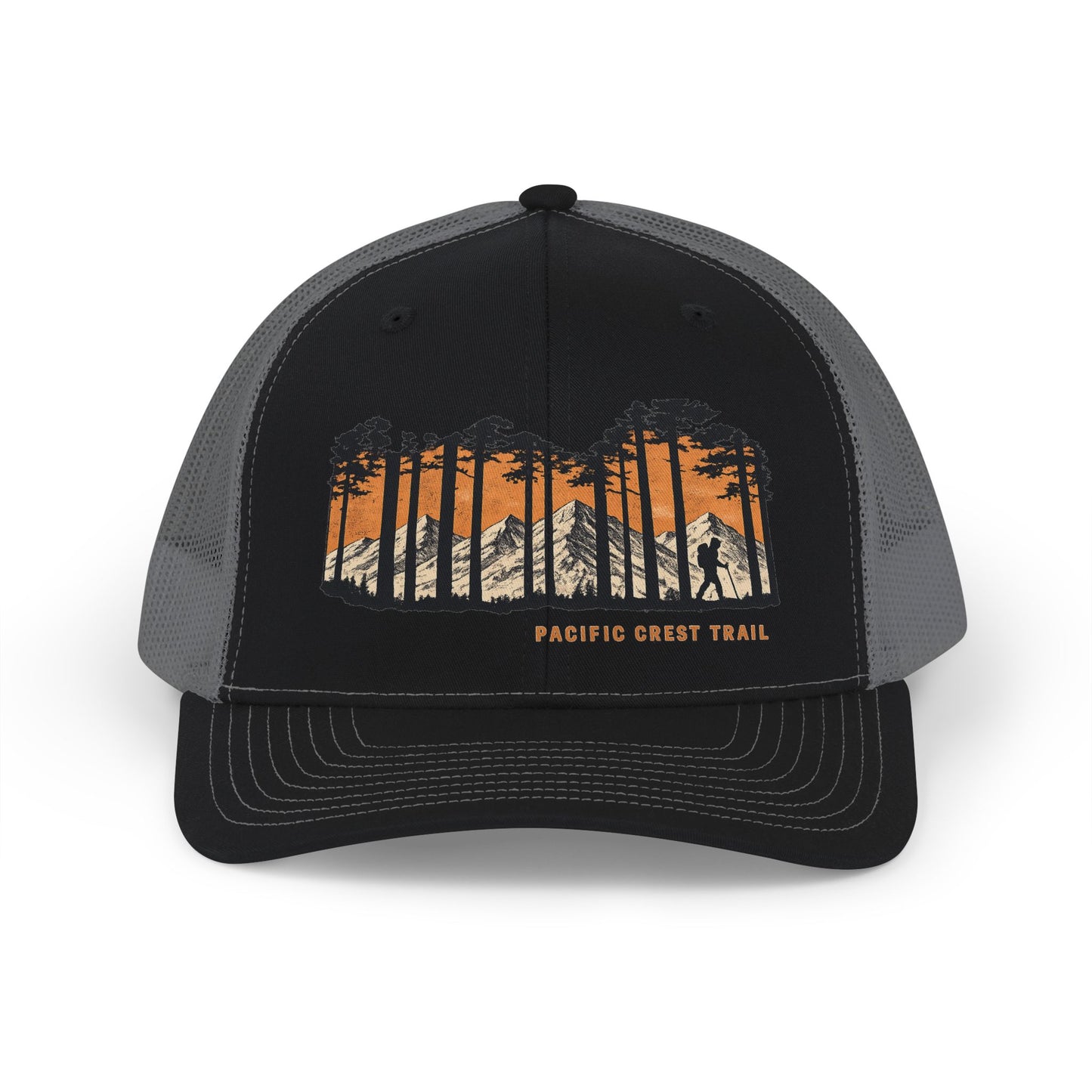 Pacific Crest Trail Trucker Hat — Hiker Sunset Snapback