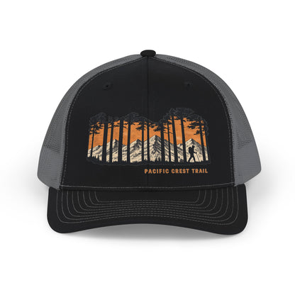 Pacific Crest Trail Trucker Hat — Hiker Sunset Snapback