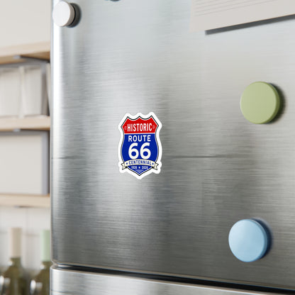 Route 66 Centennial Kiss-Cut Vinyl Sticker — Historic 1926–2026 Decal