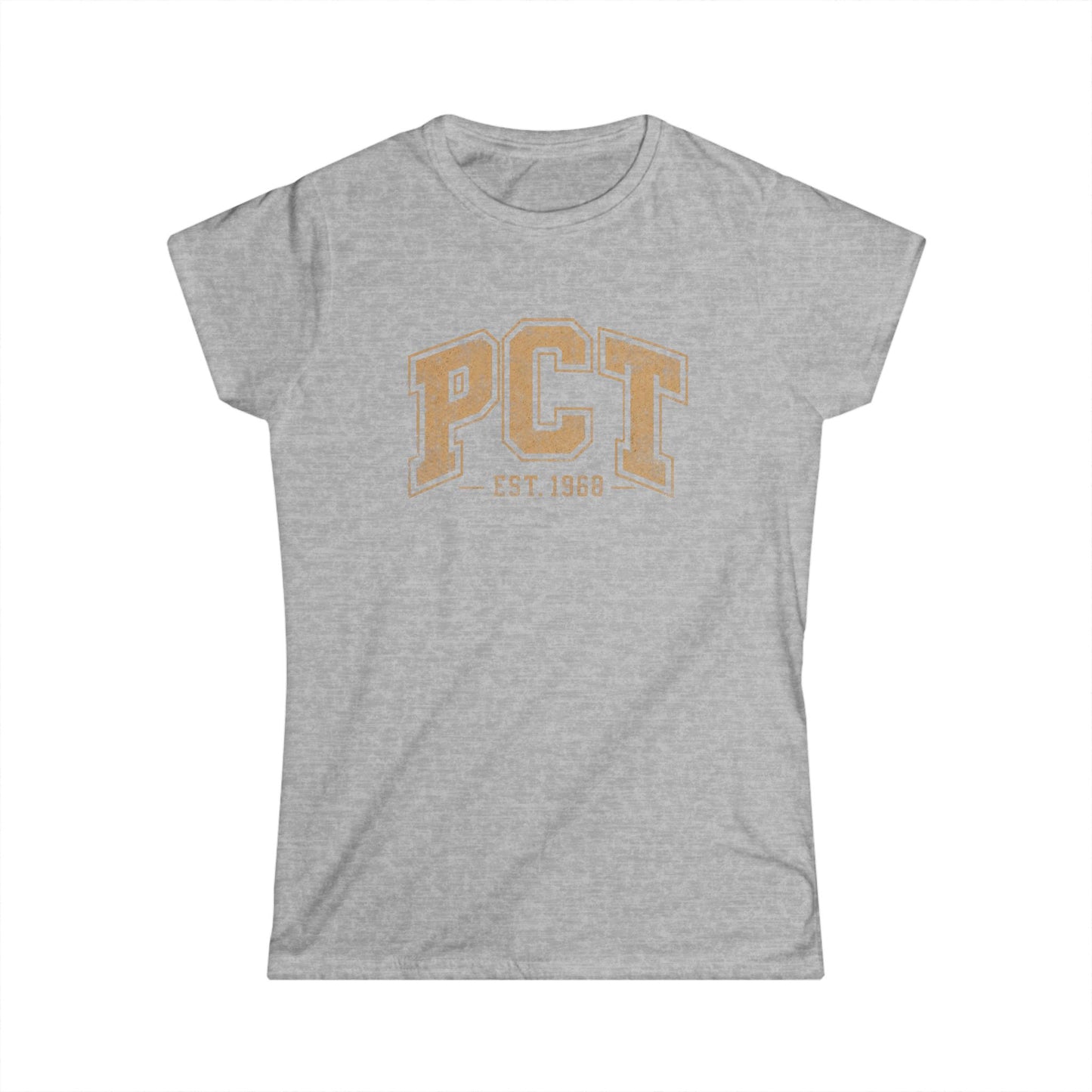 PCT Vintage Collegiate T-Shirt — 'PCT EST. 1968' Retro College Tee