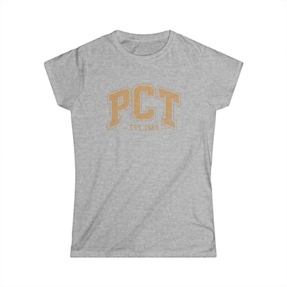 PCT Vintage Collegiate T-Shirt — 'PCT EST. 1968' Retro College Tee