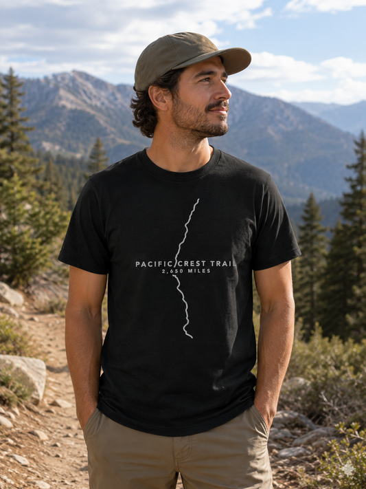 Pacific Crest Trail Map T-Shirt | PCT 2,650-Mile Trail Tee