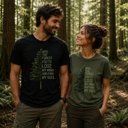 Into the Wild Nature T-Shirt | Forest Quote Tee