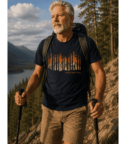 Pacific Crest Trail Sunset T-Shirt | Vintage Mountain Hiking Tee