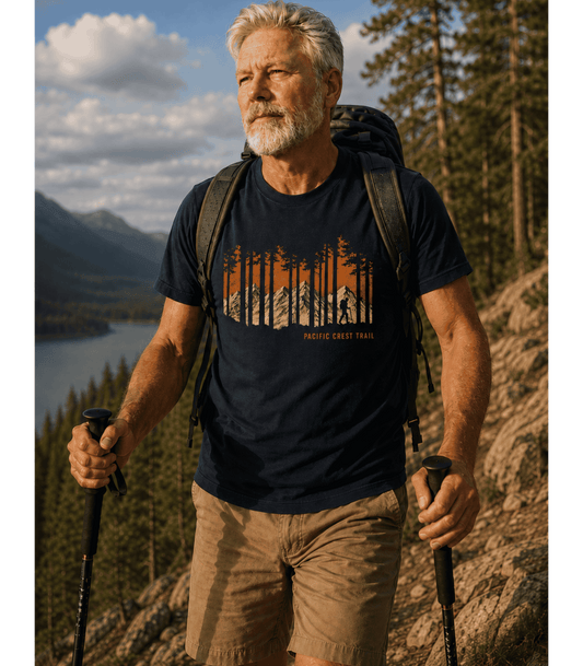 Pacific Crest Trail Sunset T-Shirt | Vintage Mountain Hiking Tee