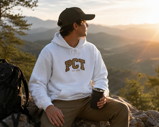 Pacific Crest Trail Est. 1968 Embroidered Collegiate Hoodi