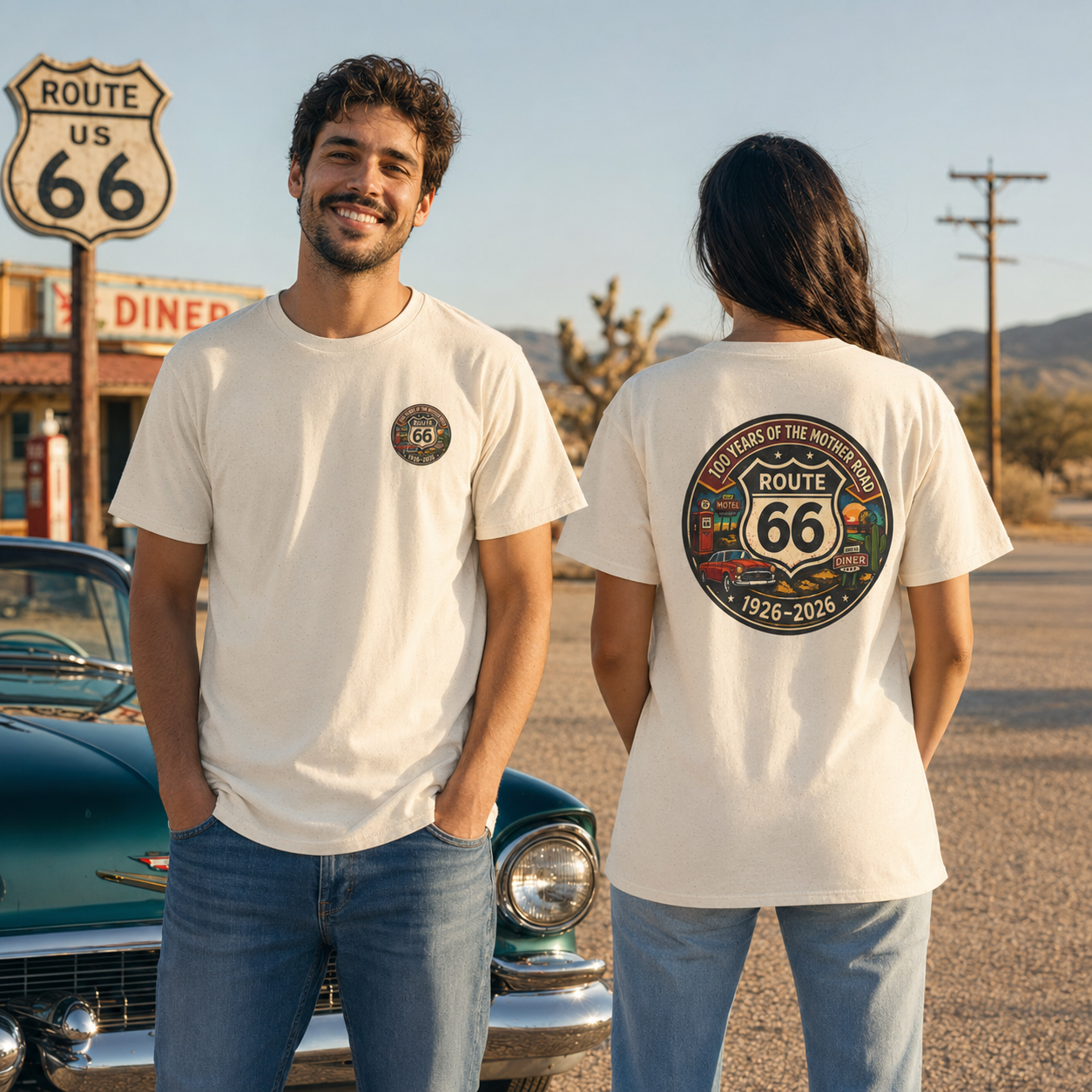 Route 66 Vintage Emblem T-Shirt