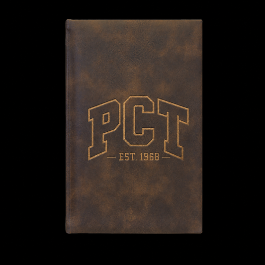 Pacific Crest Trail Est. 1968 Engraved Vegan Hardcover Leather Journal