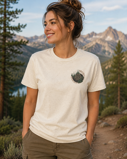 Nature Escape T-Shirt | Serene River and Mountain Landscape Tee