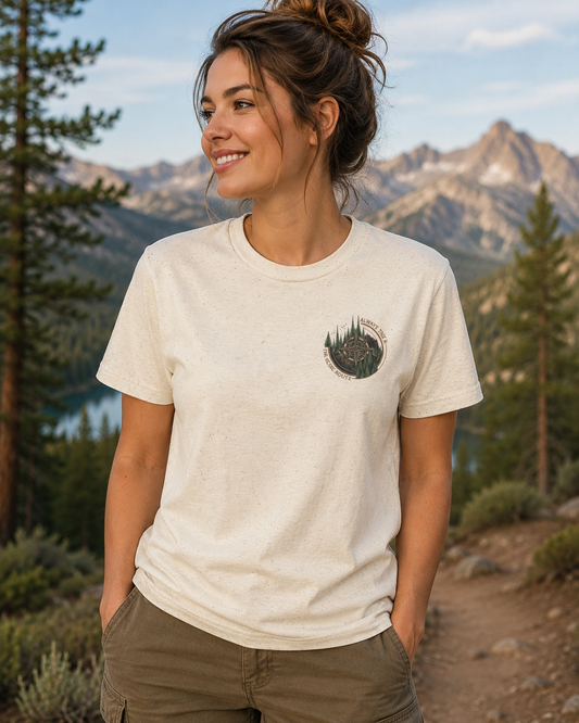 Nature Escape T-Shirt | Serene River and Mountain Landscape Tee