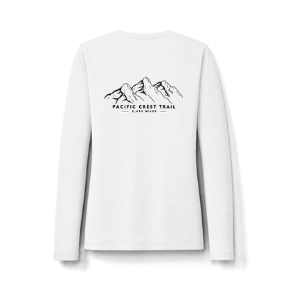 Pacific Crest Trail  UPF50 Women's Long Sleeve UV Tee — Mountain Hike Graphic