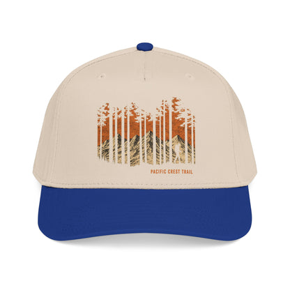 Pacific Cres Trail Baseball Cap — Vintage Forest Mountain Design