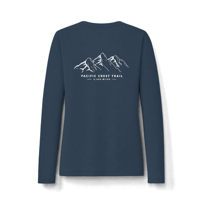 Pacific Crest Trail  UPF50 Women's Long Sleeve UV Tee — Mountain Hike Graphic