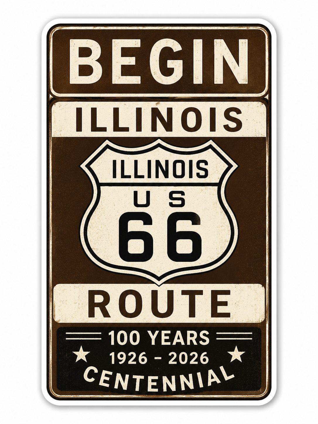 Route 66 Centennial Stickers (37) (3") – Bulk Wholesale Orders