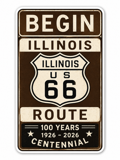 Route 66 Centennial Stickers (37) (3") – Bulk Wholesale Orders