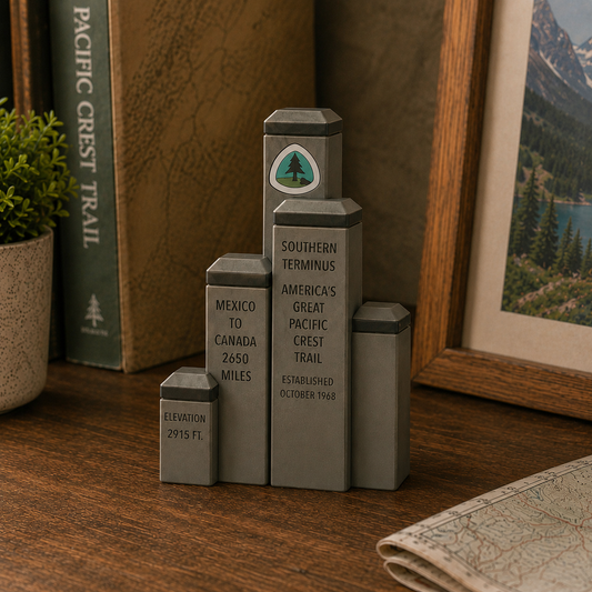 Pacific Crest Trail Memory Vault Terminus Display | USB-C Keepsake