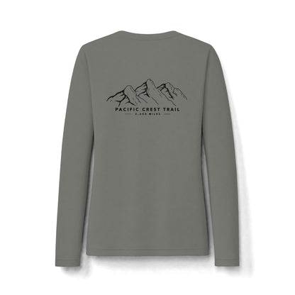 Pacific Crest Trail  UPF50 Women's Long Sleeve UV Tee — Mountain Hike Graphic